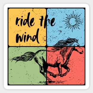 Ride the Wind – Freedom and Horse Art Sticker